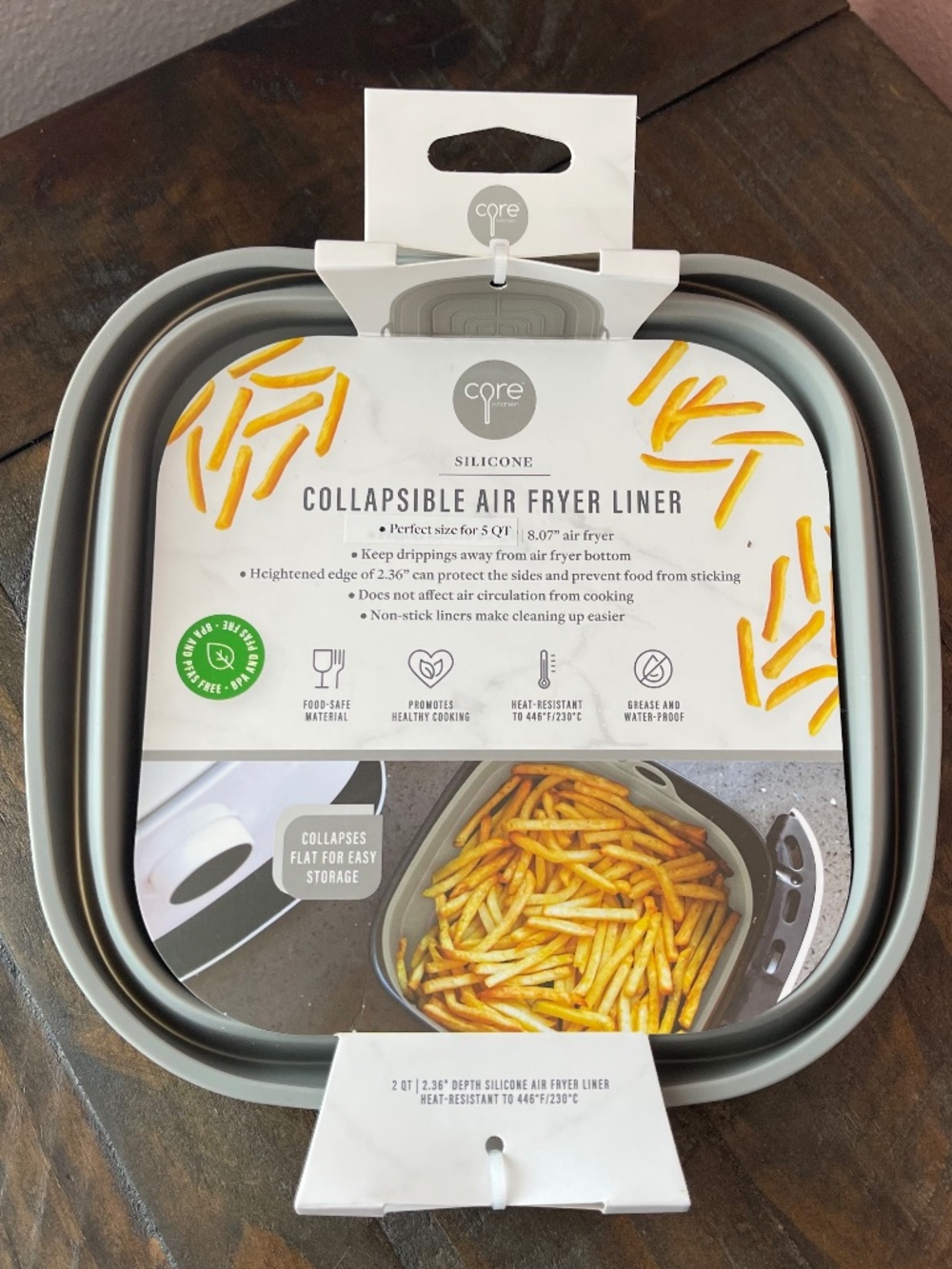 Core Kitchen Silicone Collapsible Air Fryer Liner